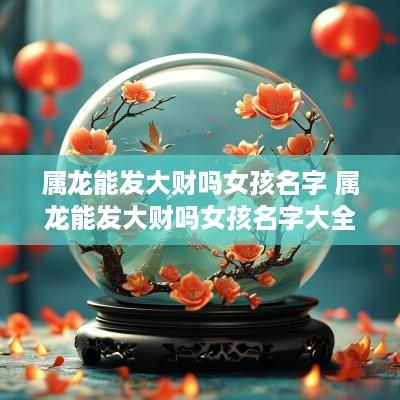 属龙能发大财吗女孩名字 属龙能发大财吗女孩名字大全