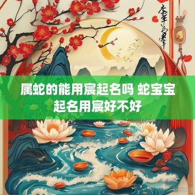 属蛇的能用宸起名吗 蛇宝宝起名用宸好不好