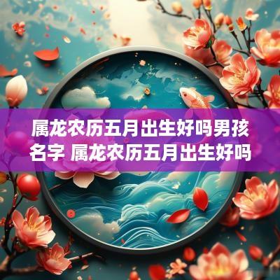 属龙农历五月出生好吗男孩名字 属龙农历五月出生好吗男孩名字怎么取