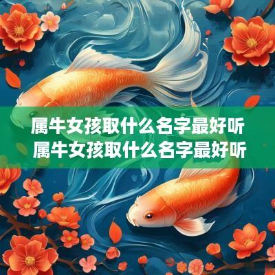 属牛女孩取什么名字最好听 属牛女孩取什么名字最好听的