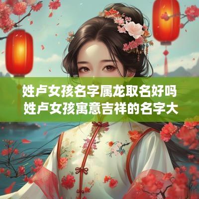 姓卢女孩名字属龙取名好吗 姓卢女孩寓意吉祥的名字大全