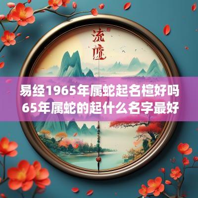 易经1965年属蛇起名楦好吗 65年属蛇的起什么名字最好