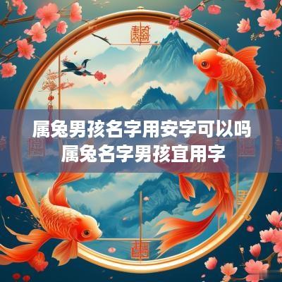 属兔男孩名字用安字可以吗 属兔名字男孩宜用字