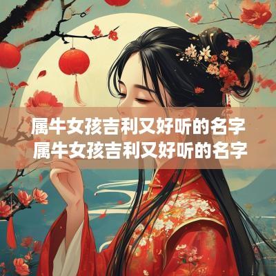 属牛女孩吉利又好听的名字 属牛女孩吉利又好听的名字两个字