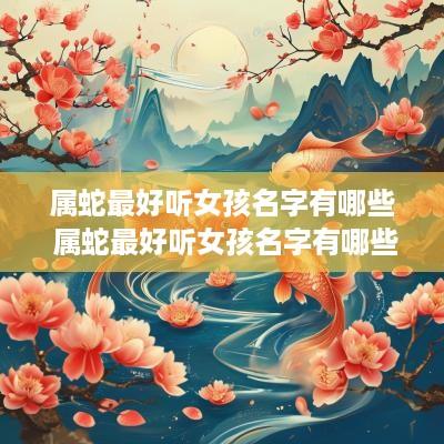 属蛇最好听女孩名字有哪些 属蛇最好听女孩名字有哪些呢