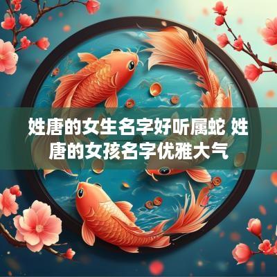 姓唐的女生名字好听属蛇 姓唐的女孩名字优雅大气