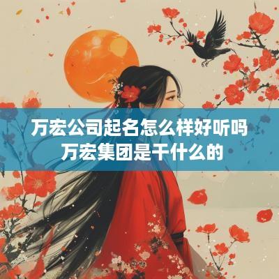 万宏公司起名怎么样好听吗 万宏集团是干什么的
