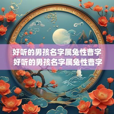 好听的男孩名字属兔性曹字 好听的男孩名字属兔性曹字怎么取