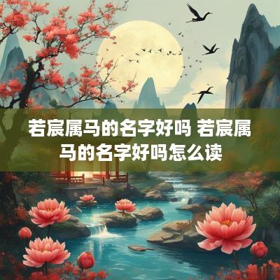 若宸属马的名字好吗 若宸属马的名字好吗怎么读