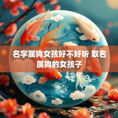 名字属狗女孩好不好听 取名属狗的女孩子