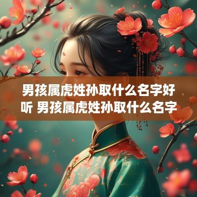 男孩属虎姓孙取什么名字好听 男孩属虎姓孙取什么名字好听点