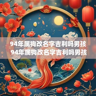94年属狗改名字吉利吗男孩 94年属狗改名字吉利吗男孩子