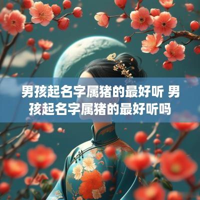 男孩起名字属猪的最好听 男孩起名字属猪的最好听吗