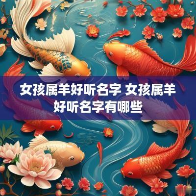 女孩属羊好听名字 女孩属羊好听名字有哪些
