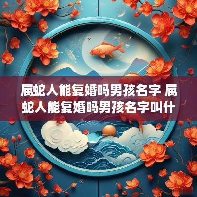 属蛇人能复婚吗男孩名字 属蛇人能复婚吗男孩名字叫什么