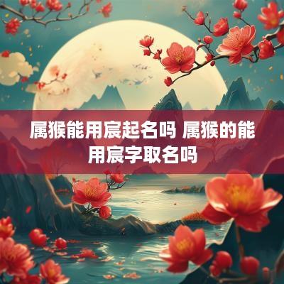 属猴能用宸起名吗 属猴的能用宸字取名吗 属猴能用宸起名吗 属猴的能用宸字取名吗