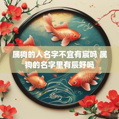 属狗的人名字不宜有宸吗 属狗的名字里有辰好吗