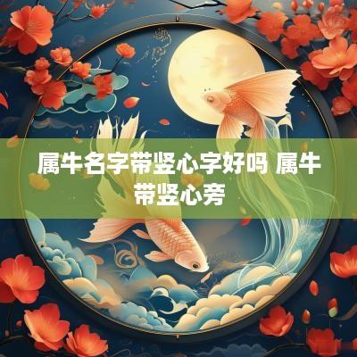 属牛名字带竖心字好吗 属牛带竖心旁