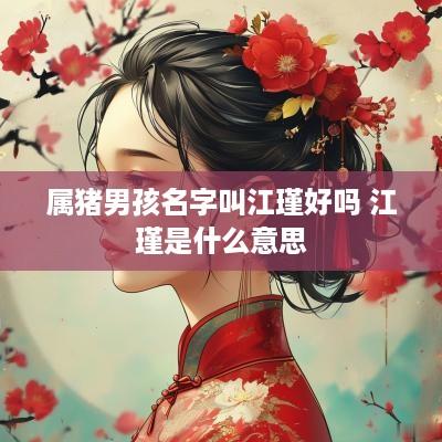 属猪男孩名字叫江瑾好吗 江瑾是什么意思