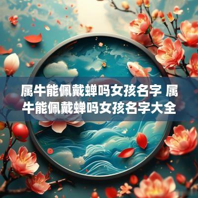属牛能佩戴蝉吗女孩名字 属牛能佩戴蝉吗女孩名字大全