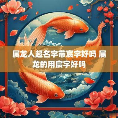 属龙人起名字带宸字好吗 属龙的用宸字好吗