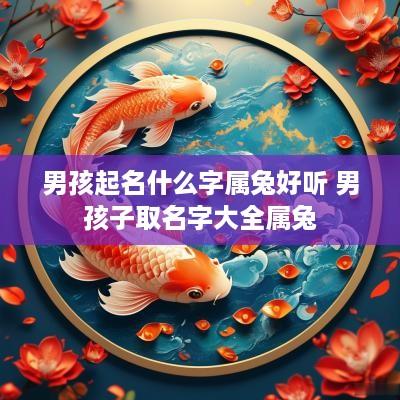 男孩起名什么字属兔好听 男孩子取名字大全属兔