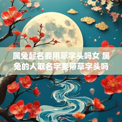 属兔起名要用草字头吗女 属兔的人取名字要带草字头吗