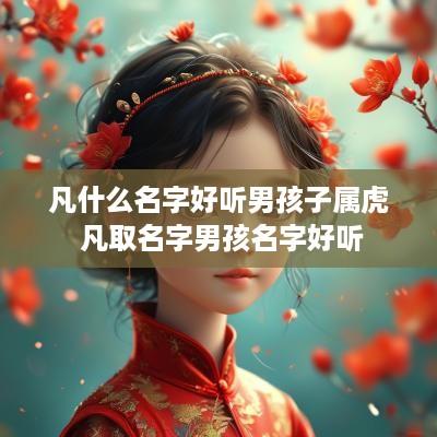凡什么名字好听男孩子属虎 凡取名字男孩名字好听
