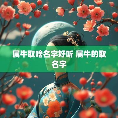 属牛取啥名字好听 属牛的取名字