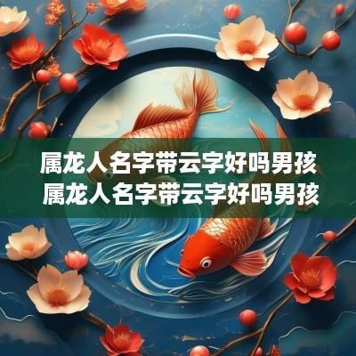 属龙人名字带云字好吗男孩 属龙人名字带云字好吗男孩子