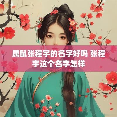 属鼠张程宇的名字好吗 张程宇这个名字怎样