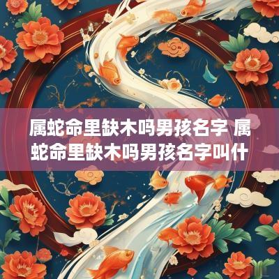 属蛇命里缺木吗男孩名字 属蛇命里缺木吗男孩名字叫什么