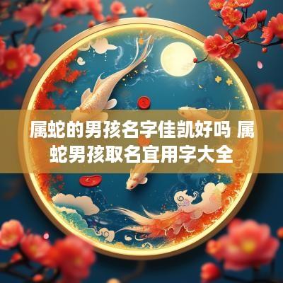 属蛇的男孩名字佳凯好吗 属蛇男孩取名宜用字大全