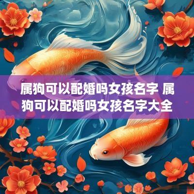 属狗可以配婚吗女孩名字 属狗可以配婚吗女孩名字大全