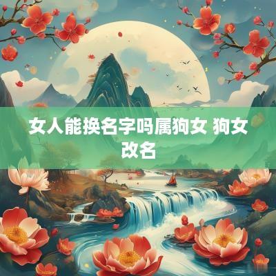 女人能换名字吗属狗女 狗女改名