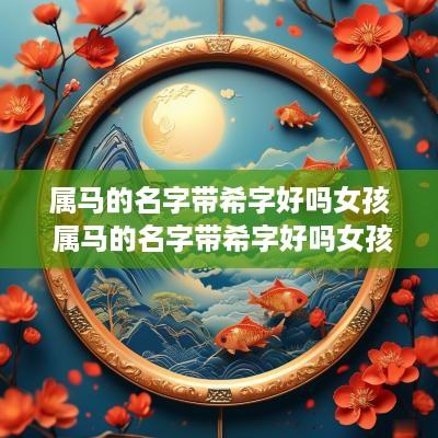 属马的名字带希字好吗女孩 属马的名字带希字好吗女孩子