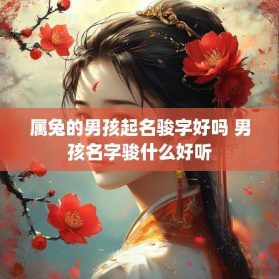 属兔的男孩起名骏字好吗 男孩名字骏什么好听