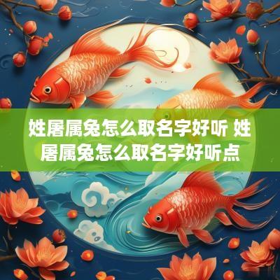 姓屠属兔怎么取名字好听 姓屠属兔怎么取名字好听点