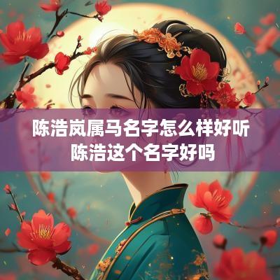 陈浩岚属马名字怎么样好听 陈浩这个名字好吗