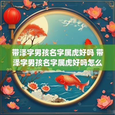 带泽字男孩名字属虎好吗 带泽字男孩名字属虎好吗怎么取