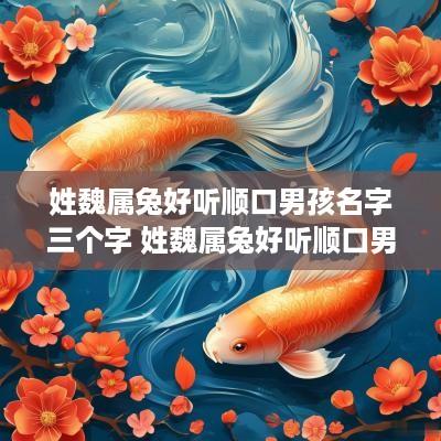 姓魏属兔好听顺口男孩名字三个字 姓魏属兔好听顺口男孩名字三个字大全