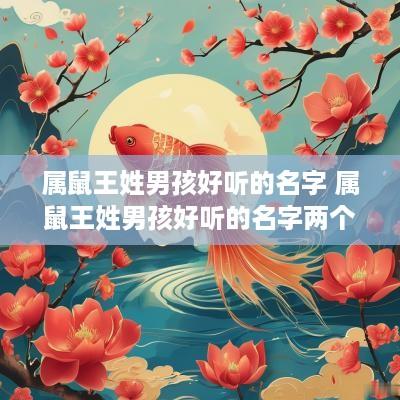 属鼠王姓男孩好听的名字 属鼠王姓男孩好听的名字两个字