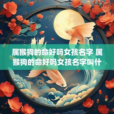 属猴狗的命好吗女孩名字 属猴狗的命好吗女孩名字叫什么