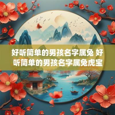 好听简单的男孩名字属兔 好听简单的男孩名字属兔虎宝宝