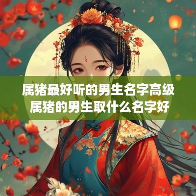 属猪最好听的男生名字高级 属猪的男生取什么名字好