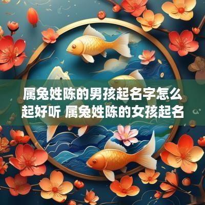 属兔姓陈的男孩起名字怎么起好听 属兔姓陈的女孩起名字
