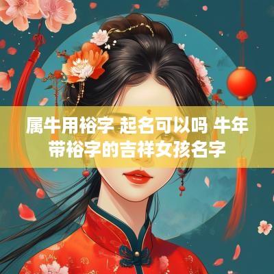 属牛用裕字 起名可以吗 蛇年带裕字的吉祥女孩名字