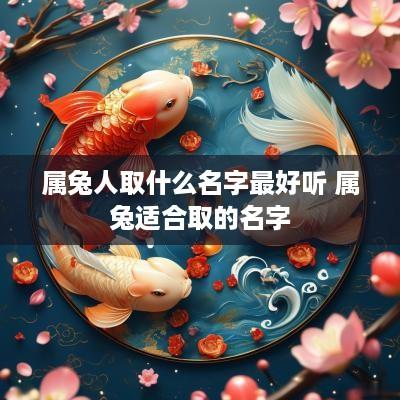 属兔人取什么名字最好听 属兔适合取的名字