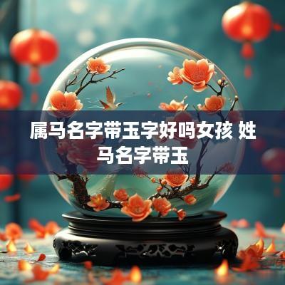 属马名字带玉字好吗女孩 姓马名字带玉