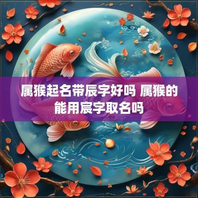 属猴起名带辰字好吗 属猴的能用宸字取名吗